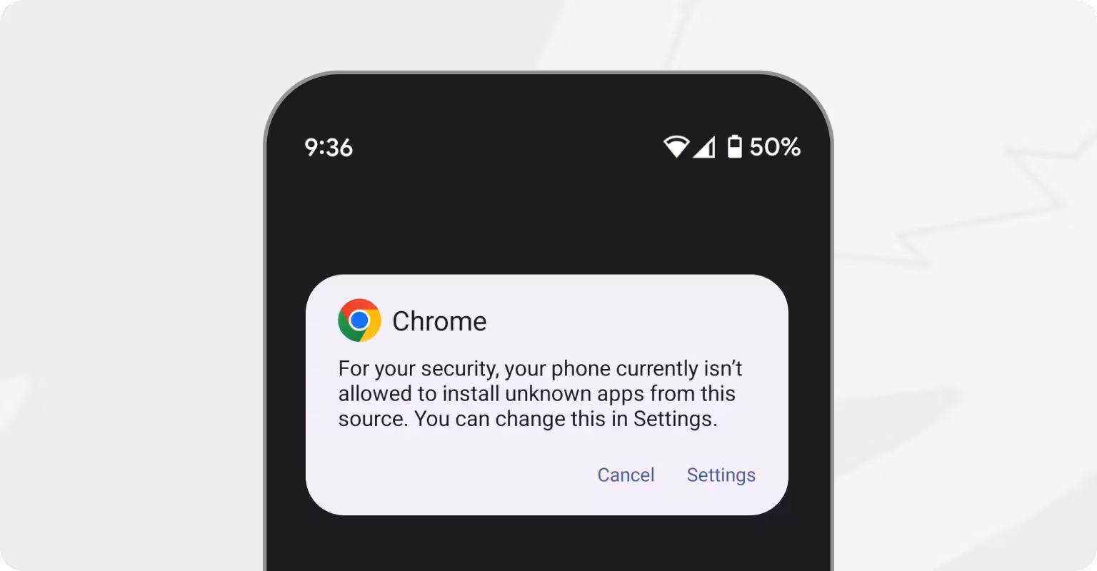 Open Android security settings