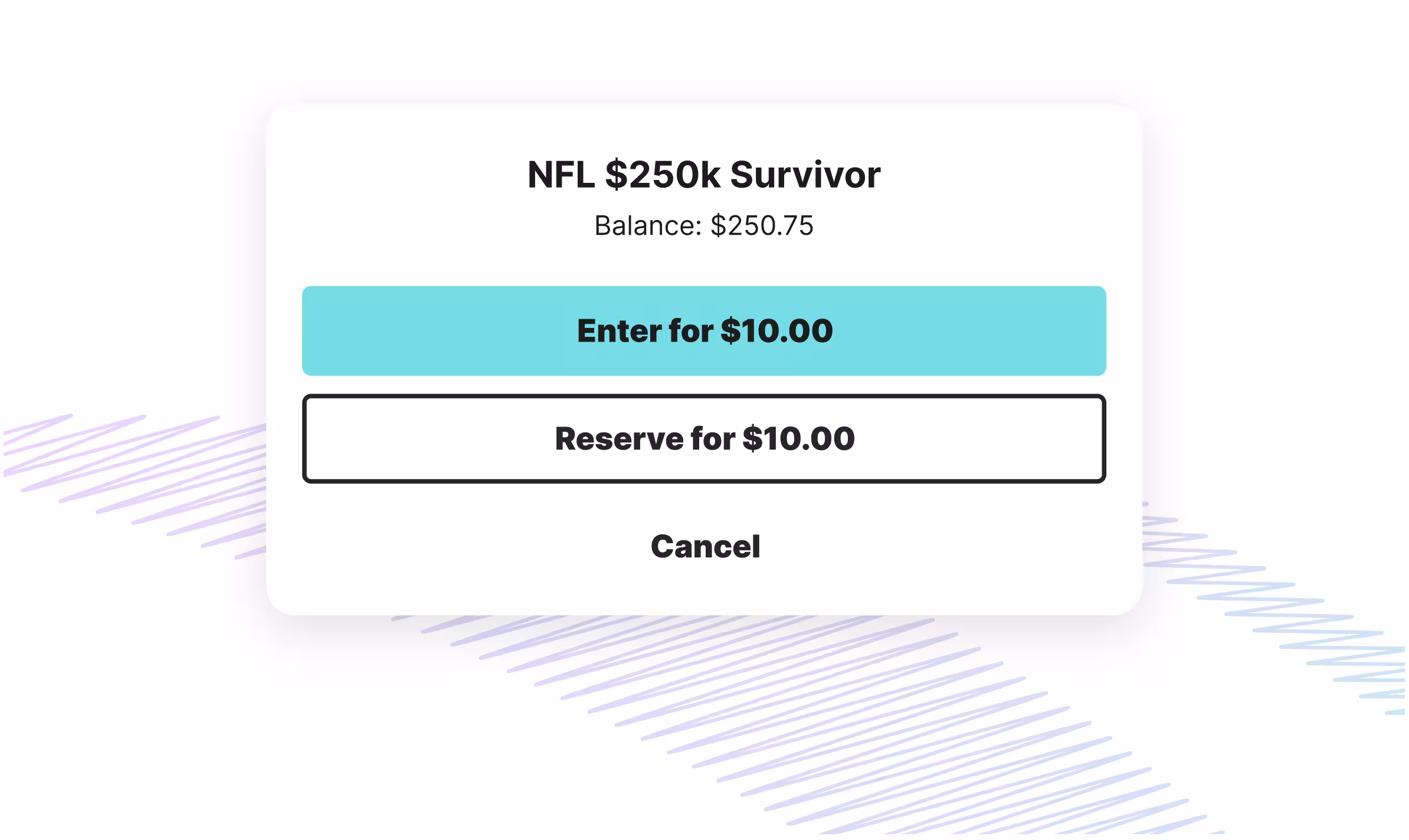 Contest entry and payment flow