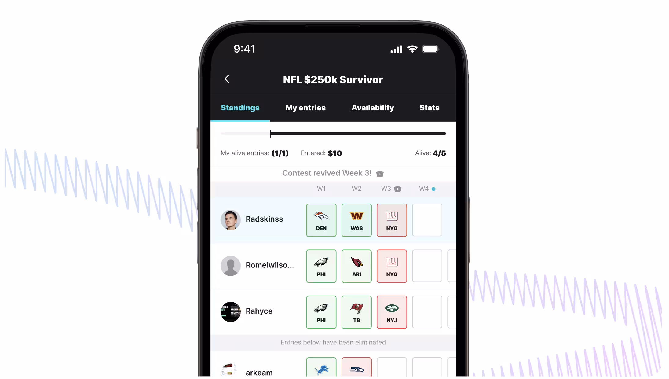 Live leaderboard on mobile