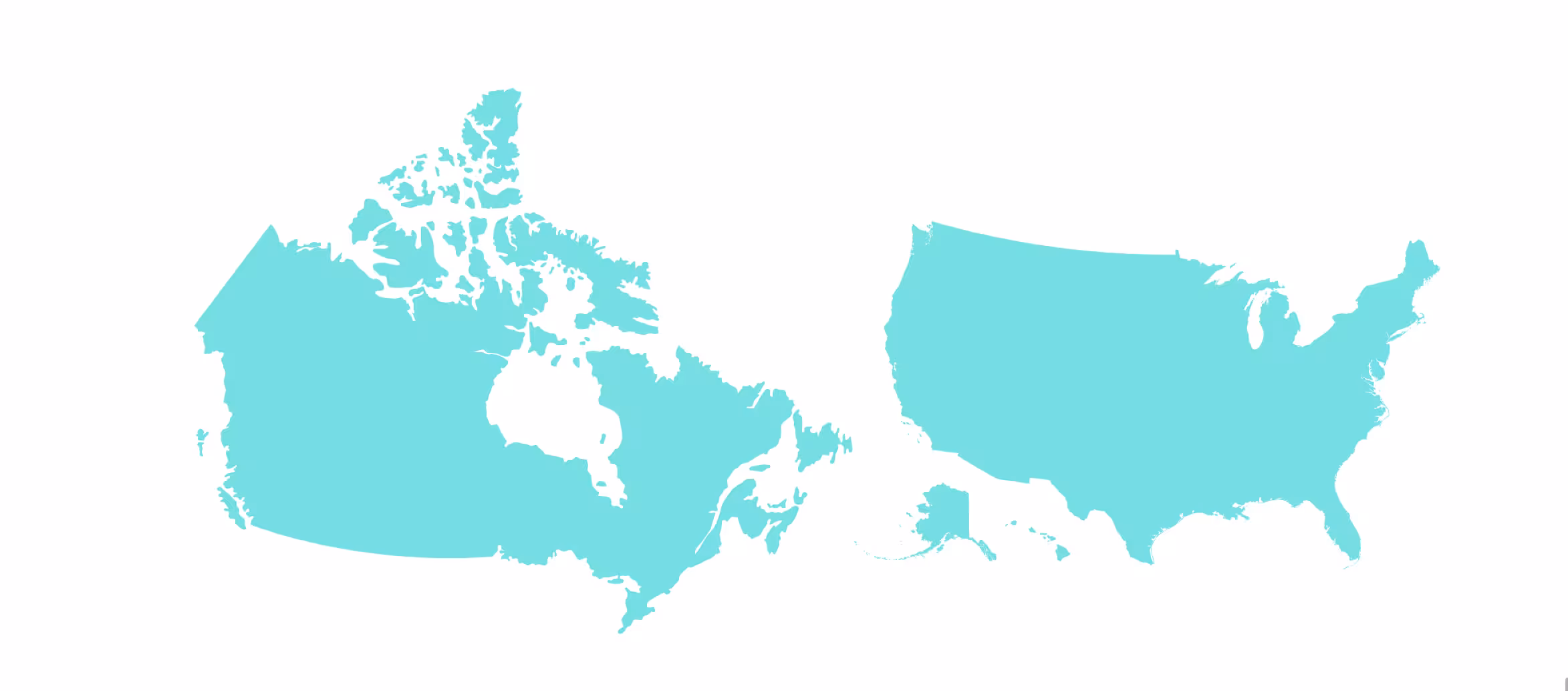 United States and Canada map highlighting where Splash is available